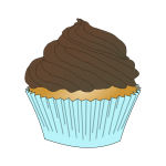 Chocolate frosting cupcake