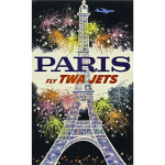 French vintage travel promotional poster