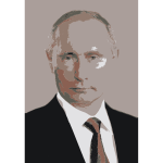 Vladimir Putin portrait vector clip art