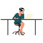 Woman sitting at desk