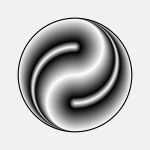 Vector clip art of decorative Ying Yang icon