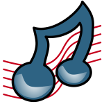 Twisted musical note vector image
