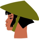 Asian lady's head