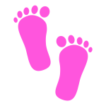 Baby girl footprints