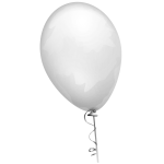 Vector graphics of pale yellow balloon on a decorated string