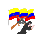 Colombian guerilla fighter vector image
