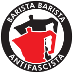 Antifa logo with flag