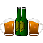 Vector graphics of beers