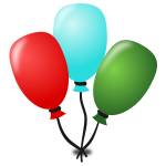 Vector clip art of birthday party decoration