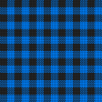 Plaid cloth in black and blue