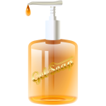 Vector image of gel soap dispenser