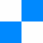 Checkerboard blue and white