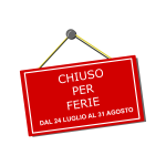 Italian red ''closing '' sign