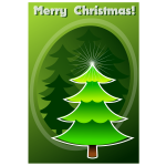 Merry Christmas in green color vector image