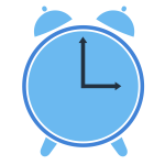 Blue clock