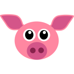 Vector image of funny piglet face