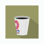 Vector clip art of takeaway coffee in cup