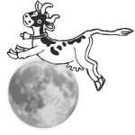 Cow jumps over the Moon