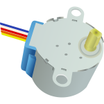 Drawing of stepper motor in color