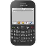Smartphone with azerty keyboard vector graphics