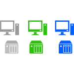 Desktops and servers vector image