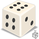 Vector illustration of shiny dice