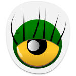 Monster eye sticker vector image