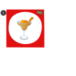 Vector graphics of icons for six different cocktails