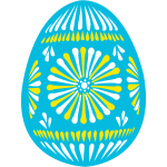 Blue Easter egg vector illustration