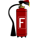 Red fire extinguisher drawing