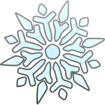 Vector graphics of segmented snowflake