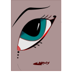 Fantasy female eye vector image