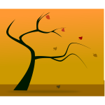 Vector image of fall tree