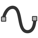 Cubic bezier curve icon
