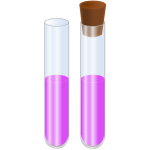 Vector graphics of two glass tubes with liquid