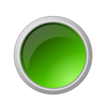 Glossy green button vector illustration