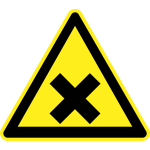 Harmful hazard warning sign vector image