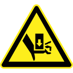 Danger of heavy objects hazard warning sign vector image