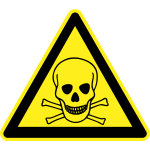 Fatal hazard warning sign vector image