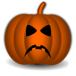 Angry Halloween pumpkin vector illustration