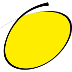 Handwritten circle in yellow