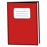 Red exercise book vector drawing
