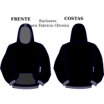 Vector drawing of hoodie front and back