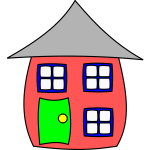 Funny house vector image