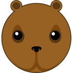 Cute bear head vector illustration
