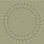 Vector illustration of spinning gear optical illusion
