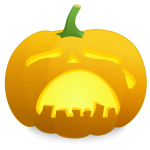 Crying pumpkin vector drawing