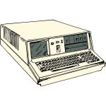 Portable computer vector clip art