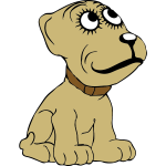 Cartoon dog vector drawing