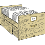 Vector image of file cabinet